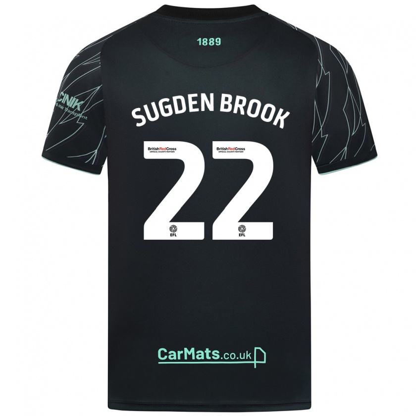 Kandiny Kinderen Darcie Sugden-Brook #22 Zwart Groen Uitshirt Uittenue 2024/25 T-Shirt België