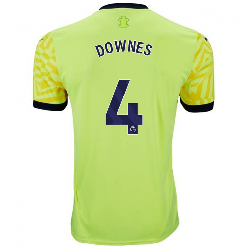 Kandiny Bambino Maglia Flynn Downes #4 Giallo Kit Gara Away 2024/25 Maglietta