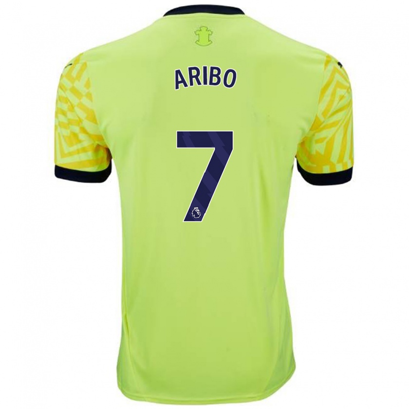 Kandiny Bambino Maglia Joe Aribo #7 Giallo Kit Gara Away 2024/25 Maglietta