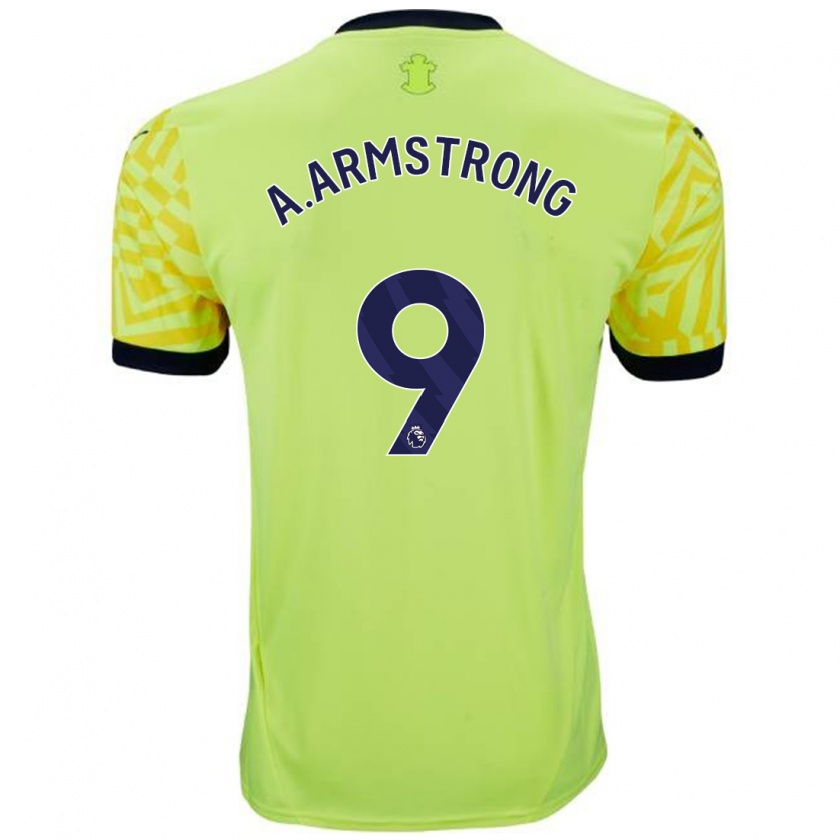 Kandiny Bambino Maglia Adam Armstrong #9 Giallo Kit Gara Away 2024/25 Maglietta