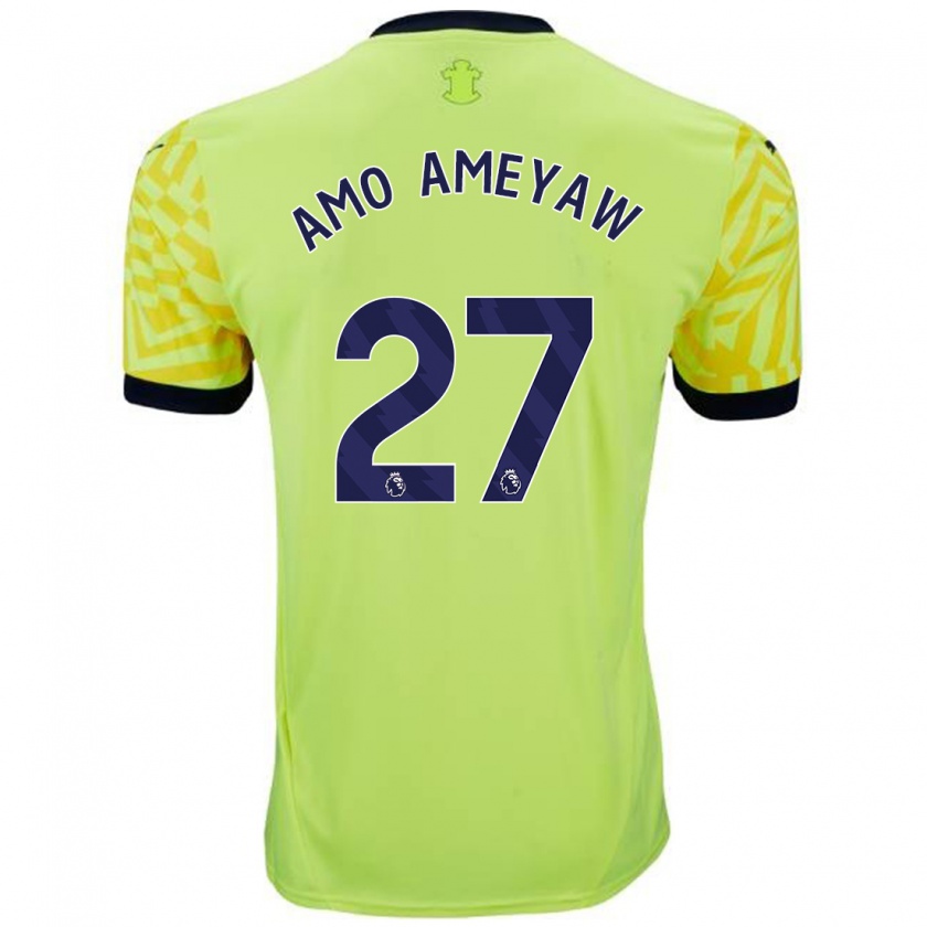 Kandiny Kinder Samuel Amo-Ameyaw #27 Gelb Auswärtstrikot Trikot 2024/25 T-Shirt Österreich