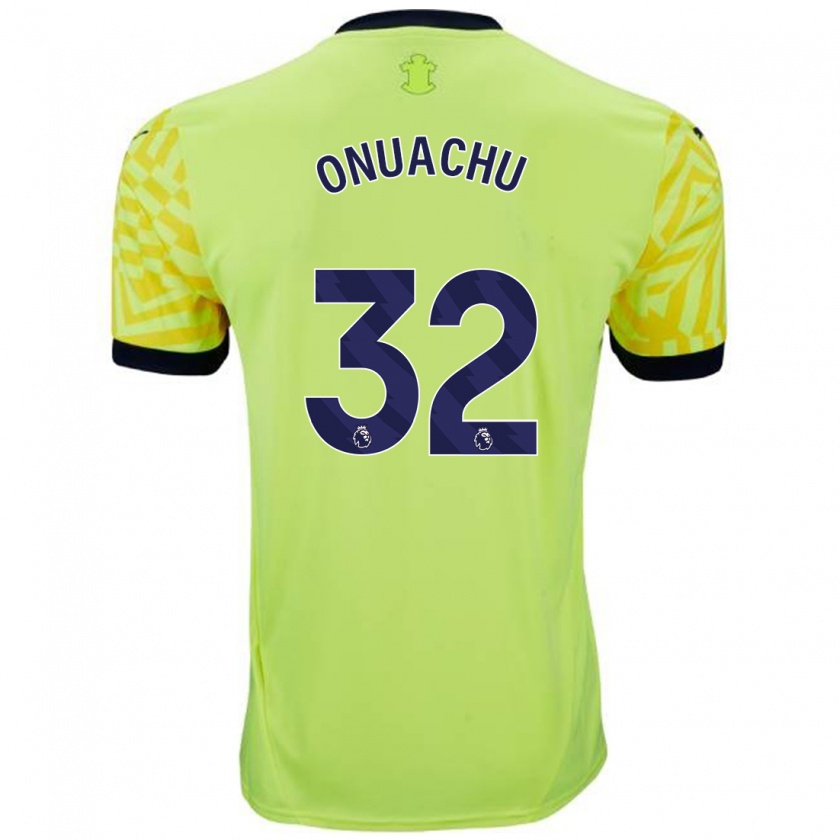 Kandiny Niño Camiseta Paul Onuachu #32 Amarillo 2ª Equipación 2024/25 La Camisa