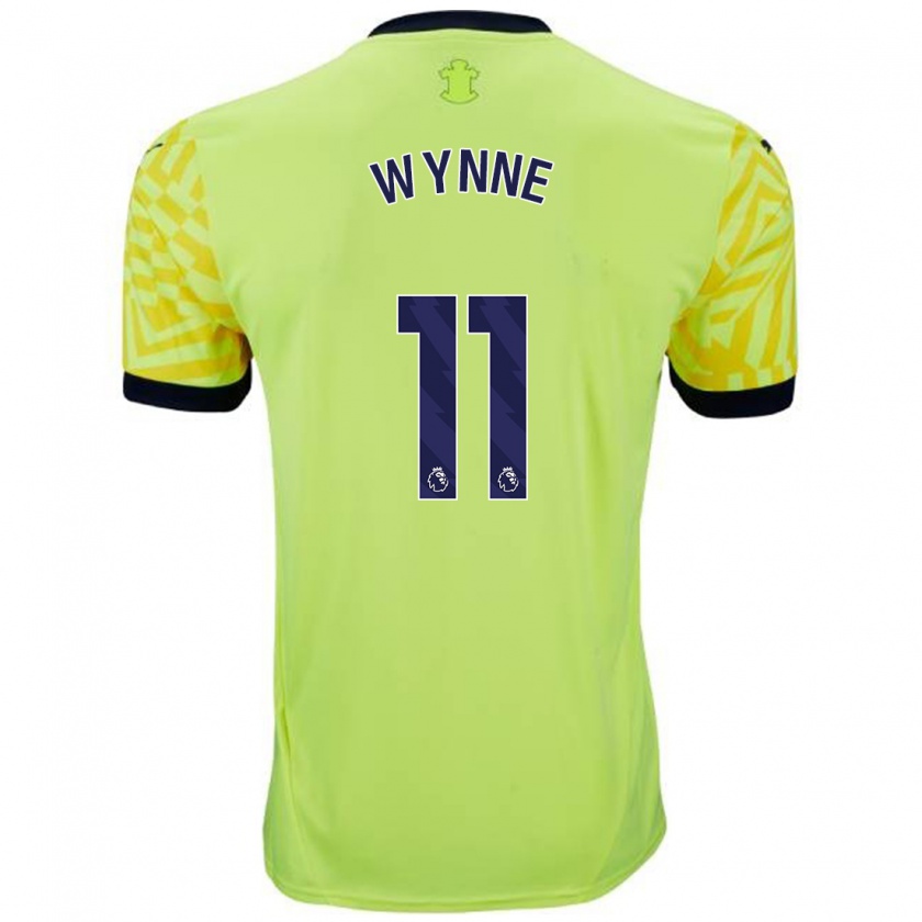 Kandiny Bambino Maglia Megan Wynne #11 Giallo Kit Gara Away 2024/25 Maglietta