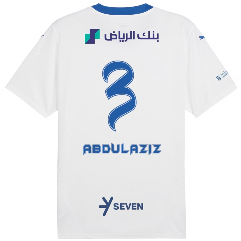 Kandiny Niño Camiseta Al Jawhara Abdulaziz #3 Blanco Azul 2ª Equipación 2024/25 La Camisa México