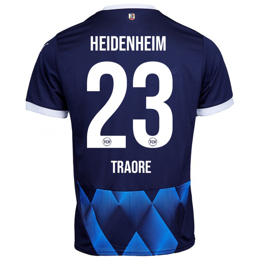 Kandiny Kinder Omar Traoré #23 Dunkel Marineblau Auswärtstrikot Trikot 2024/25 T-Shirt Österreich