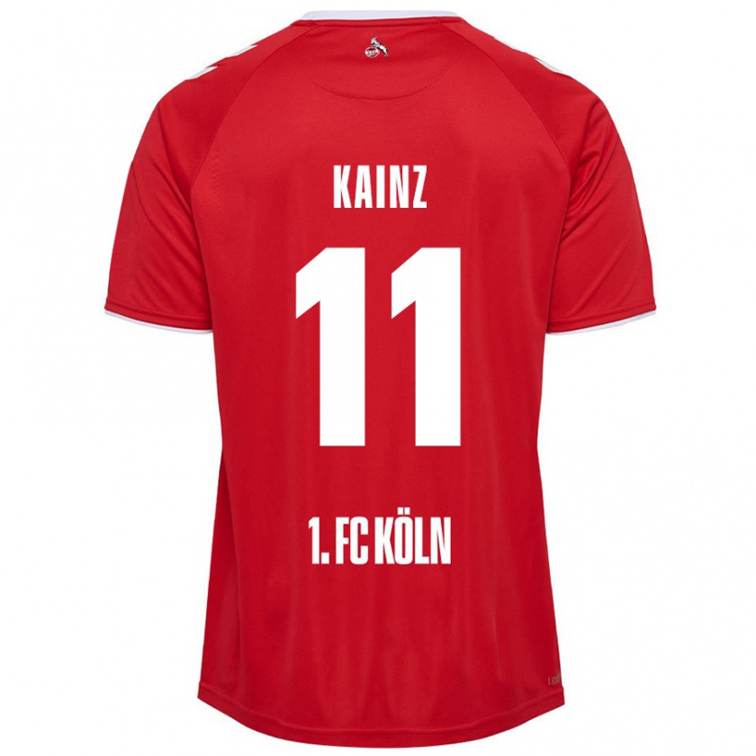 Kandiny Niño Camiseta Florian Kainz #11 Rojo Blanco 2ª Equipación 2024/25 La Camisa