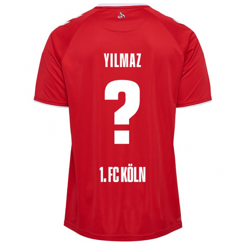 Kandiny Niño Camiseta Abdul-Malik Yilmaz #0 Rojo Blanco 2ª Equipación 2024/25 La Camisa