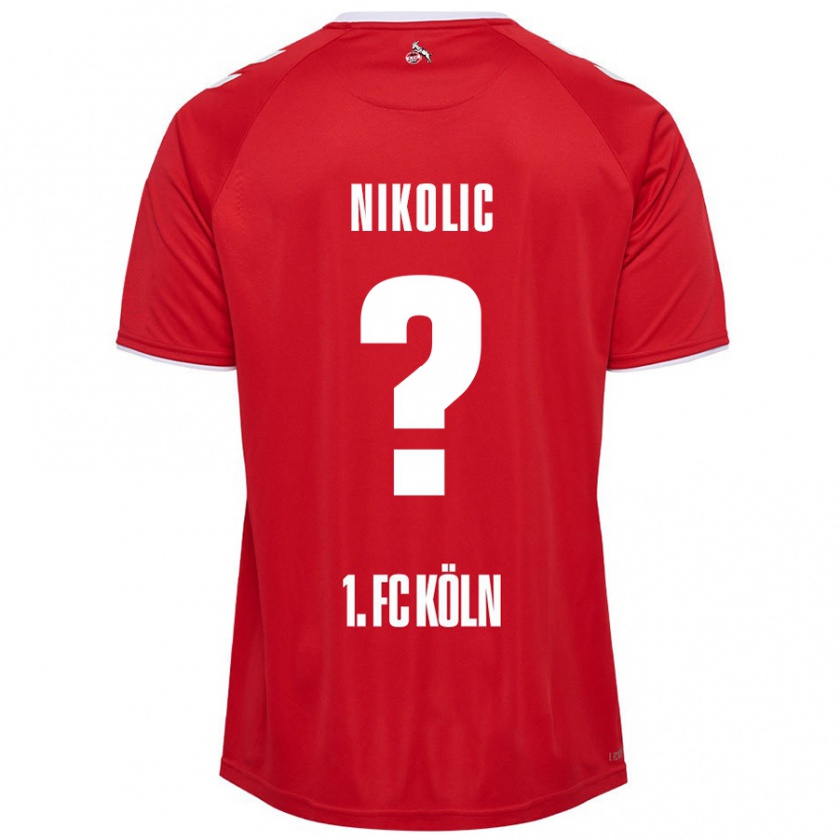 KandinyキッズMilan Nikolic#0赤 白アウェイシャツ2024/25ジャージーユニフォーム