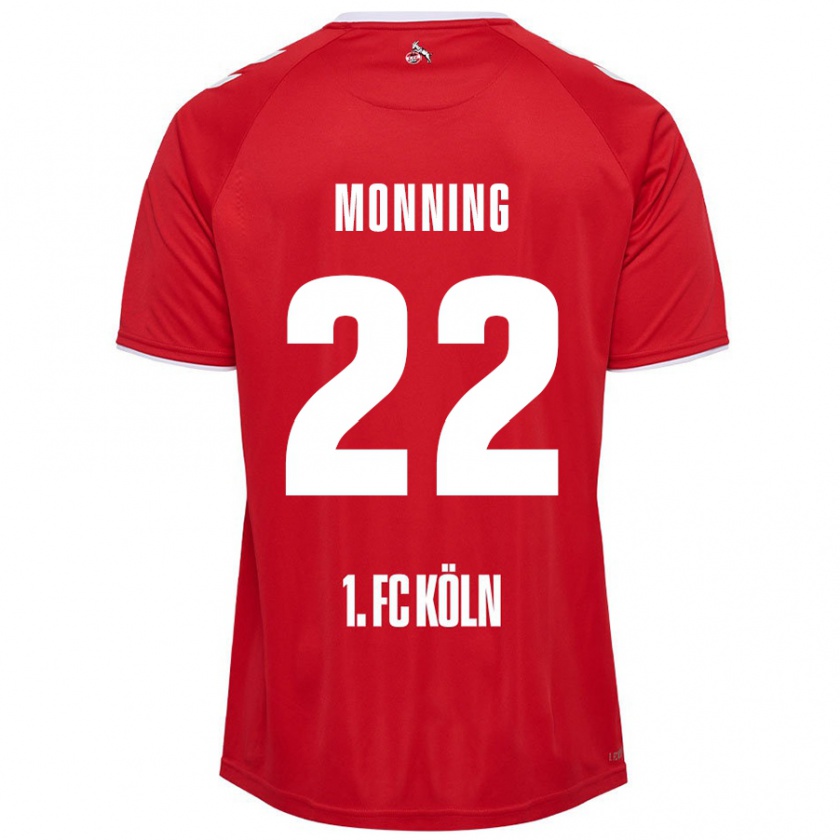 Kandiny Criança Camisola Marlon Monning #22 Branco Vermelho Alternativa 2024/25 Camisa Brasil