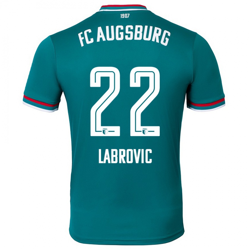 Kandiny Kinder Nediljko Labrovic #22 Dunkelgrün Auswärtstrikot Trikot 2024/25 T-Shirt Österreich