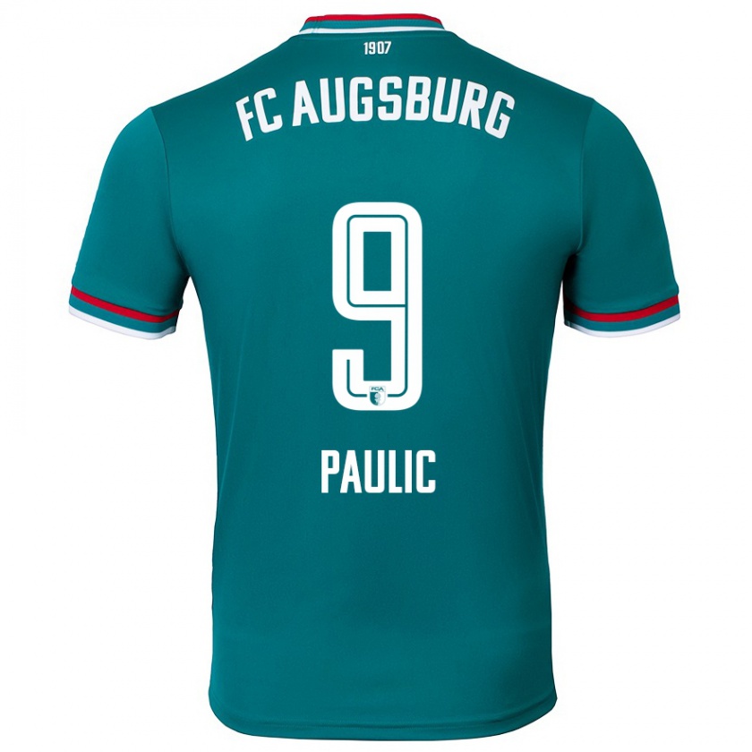 Kandiny Kinder Anthony Paulic #9 Dunkelgrün Auswärtstrikot Trikot 2024/25 T-Shirt Österreich