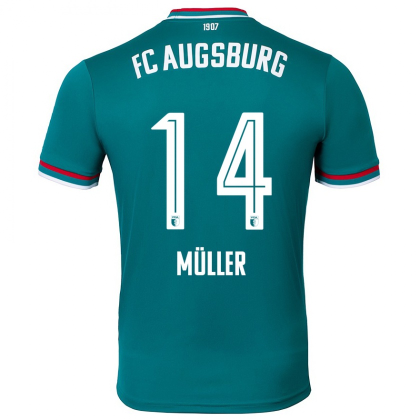 Kandiny Bambino Maglia Mato Müller #14 Verde Scuro Kit Gara Away 2024/25 Maglietta