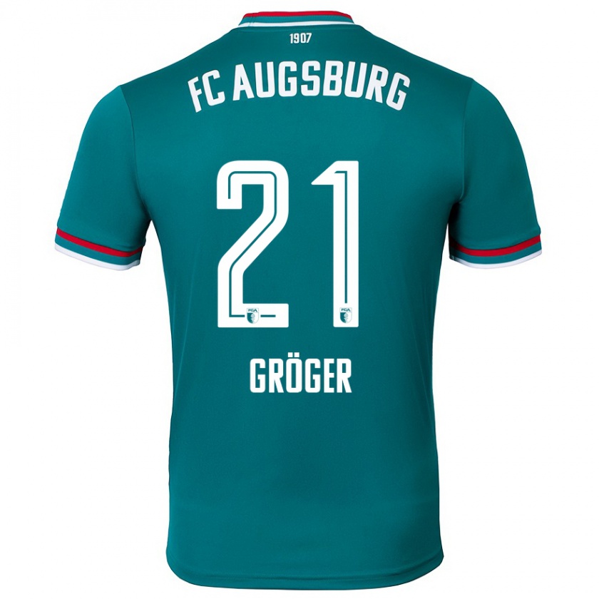 Kandiny Kinderen Elias Gröger #21 Donkergroen Uitshirt Uittenue 2024/25 T-Shirt België