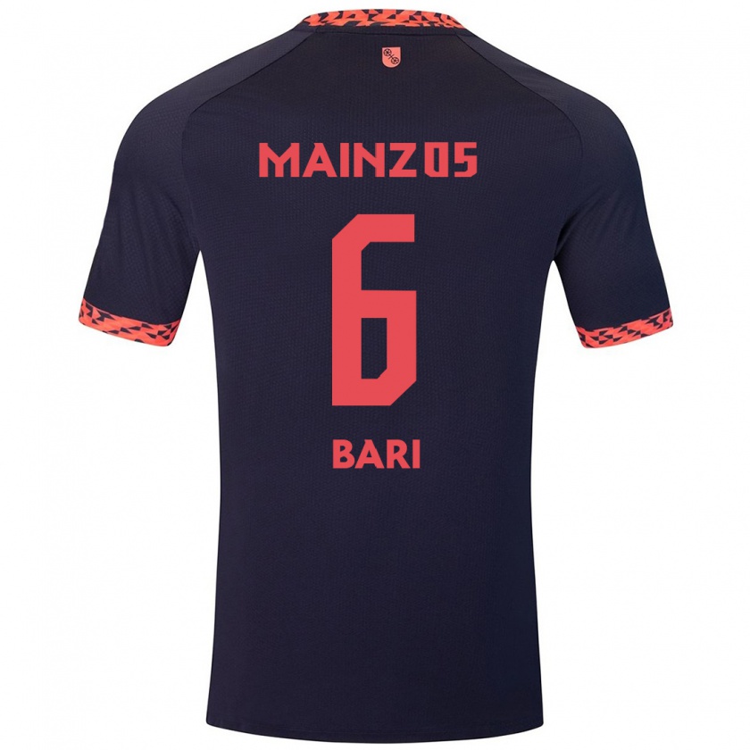 Kandiny Bambino Maglia Lorena Bari #6 Blu Corallo Rosso Kit Gara Away 2024/25 Maglietta