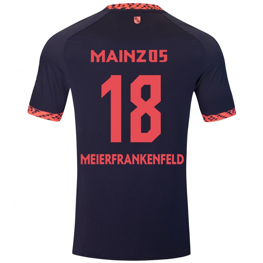 Kandiny Kinder Jana Meierfrankenfeld #18 Blau Korallenrot Auswärtstrikot Trikot 2024/25 T-Shirt Österreich