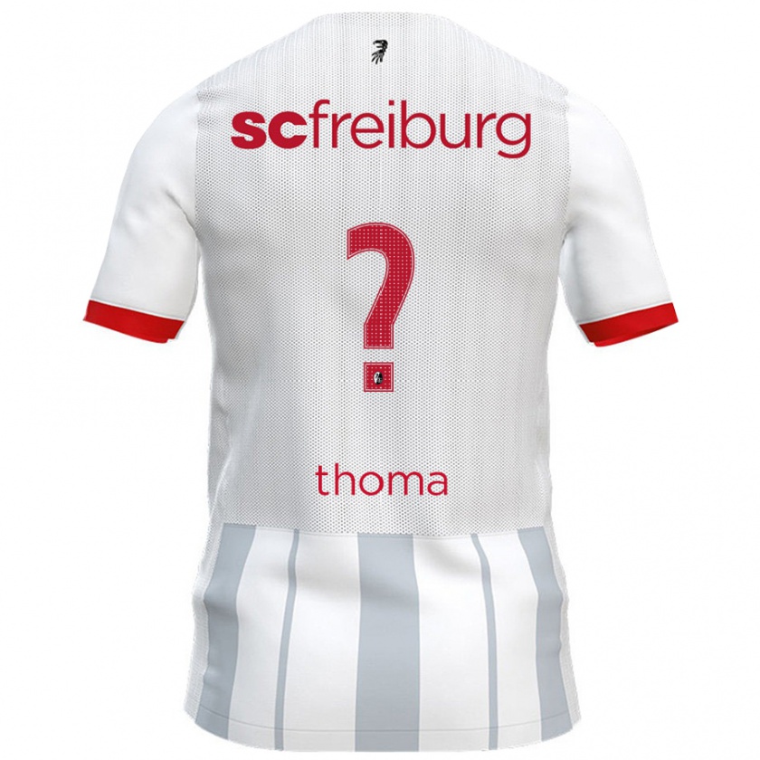 Kandiny Kinder Luis Thoma #0 Weiß Grau Auswärtstrikot Trikot 2024/25 T-Shirt Österreich