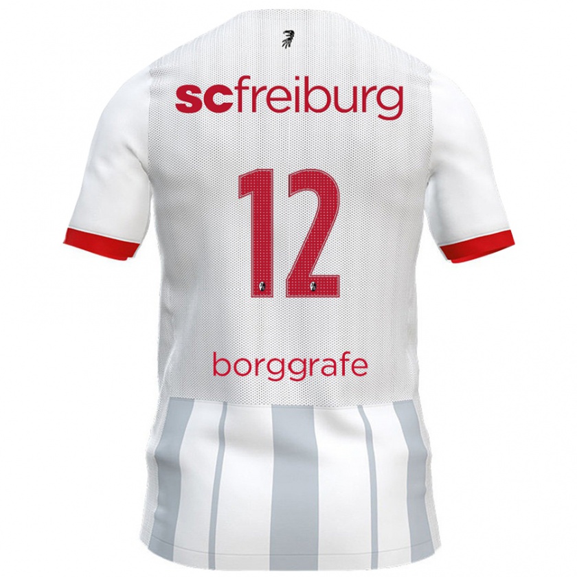 Kandiny Criança Camisola Rafaela Borggräfe #12 Cinzento Branco Alternativa 2024/25 Camisa Brasil