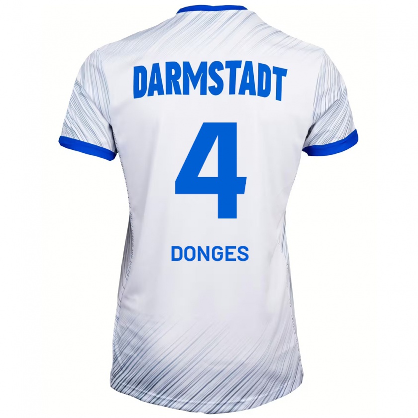 Kandiny Kinder Julian Donges #4 Weiß Blau Auswärtstrikot Trikot 2024/25 T-Shirt Österreich