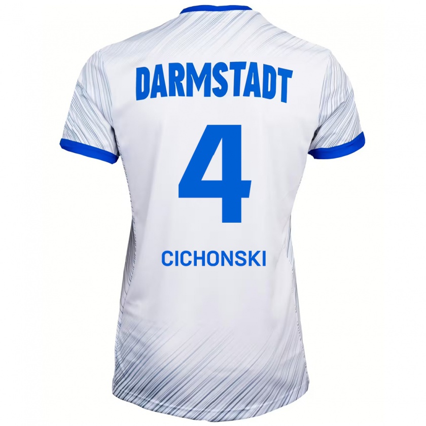 Kandiny Kinder Florian Cichonski #4 Weiß Blau Auswärtstrikot Trikot 2024/25 T-Shirt Österreich