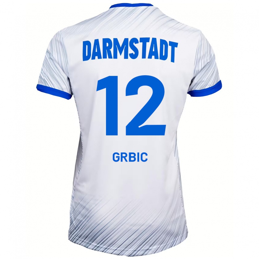 Kandiny Kinder Viktor Grbic #12 Weiß Blau Auswärtstrikot Trikot 2024/25 T-Shirt Österreich