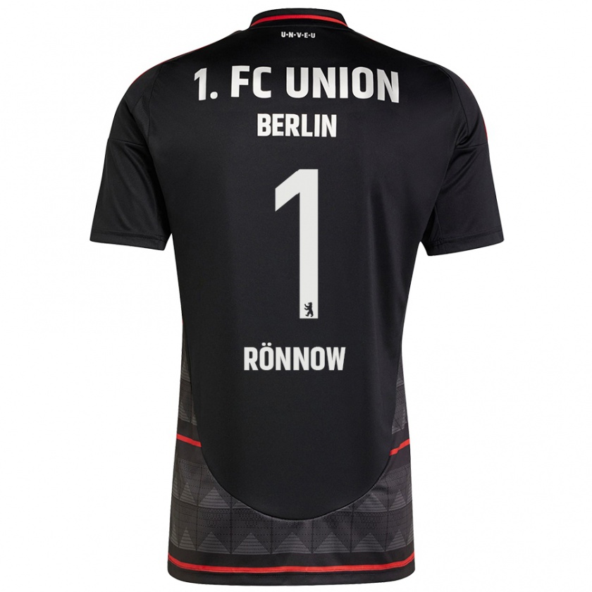 Kandiny Bambino Maglia Frederik Rönnow #1 Nero Kit Gara Away 2024/25 Maglietta