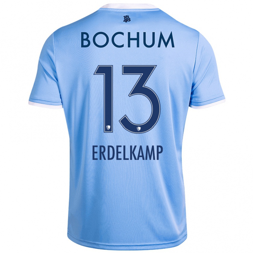 Kandiny Kinder Luca Erdelkamp #13 Himmelblau Auswärtstrikot Trikot 2024/25 T-Shirt Österreich