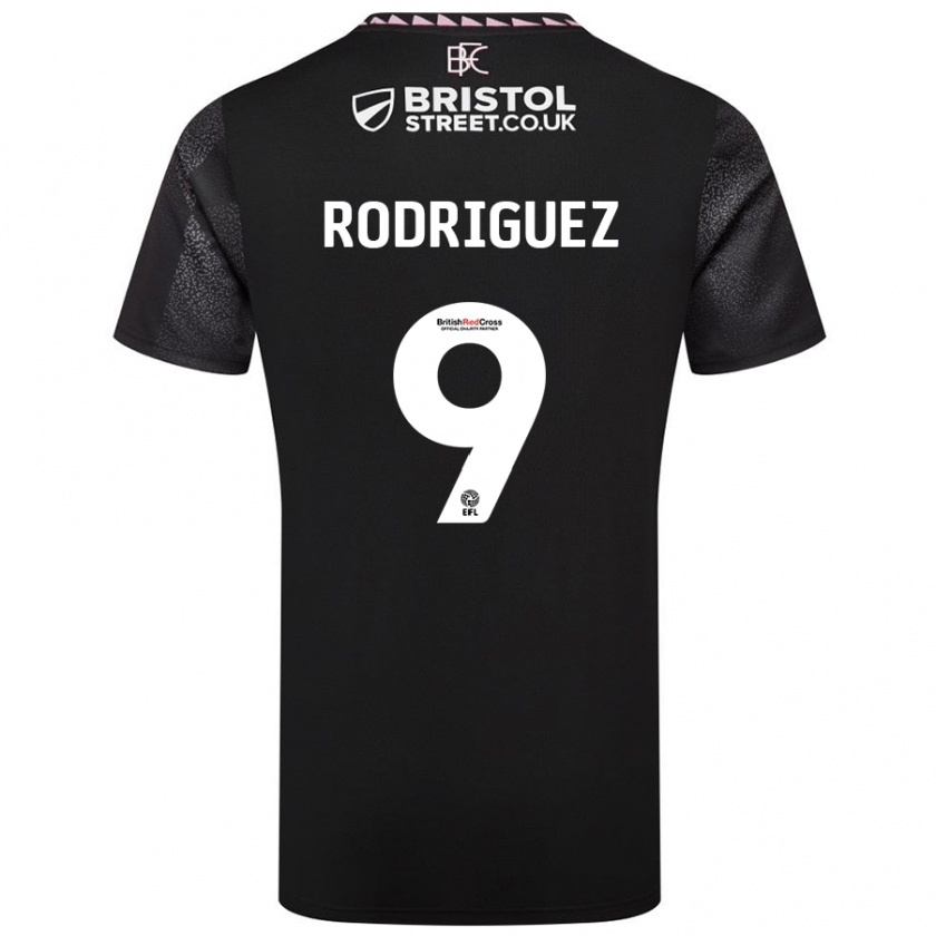 Kandiny Bambino Maglia Jay Rodríguez #9 Nero Kit Gara Away 2024/25 Maglietta