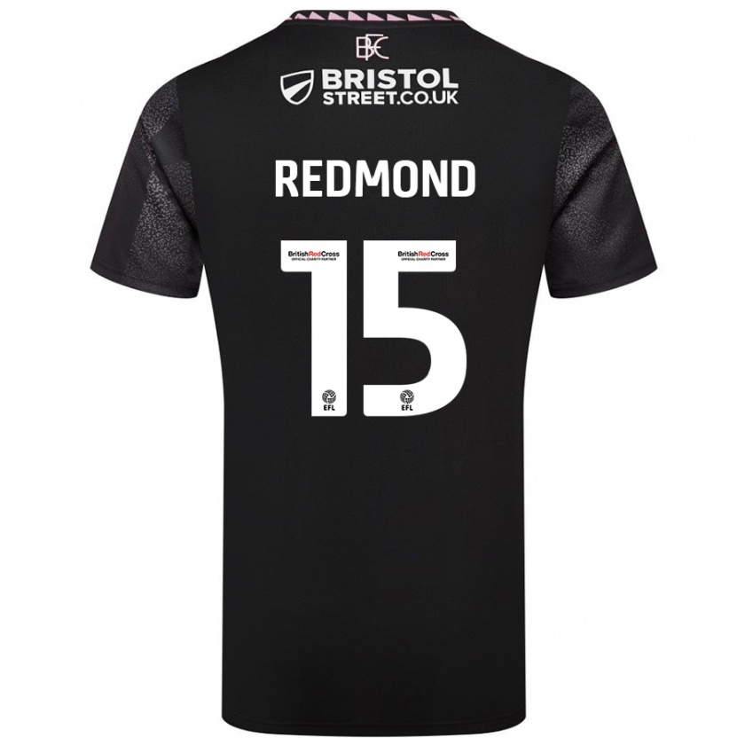 Kandiny Niño Camiseta Nathan Redmond #15 Negro 2ª Equipación 2024/25 La Camisa México