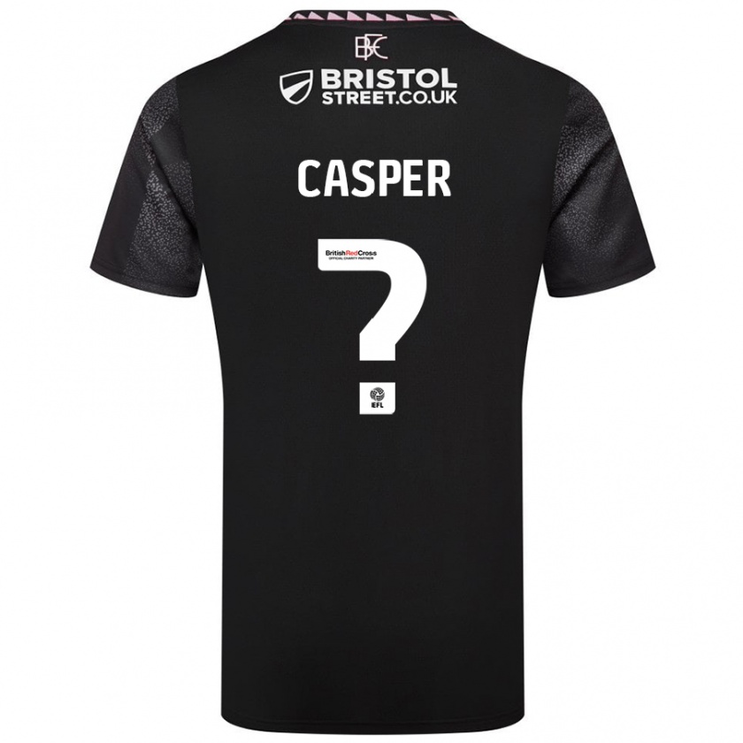 Kandiny Bambino Maglia Charlie Casper #0 Nero Kit Gara Away 2024/25 Maglietta