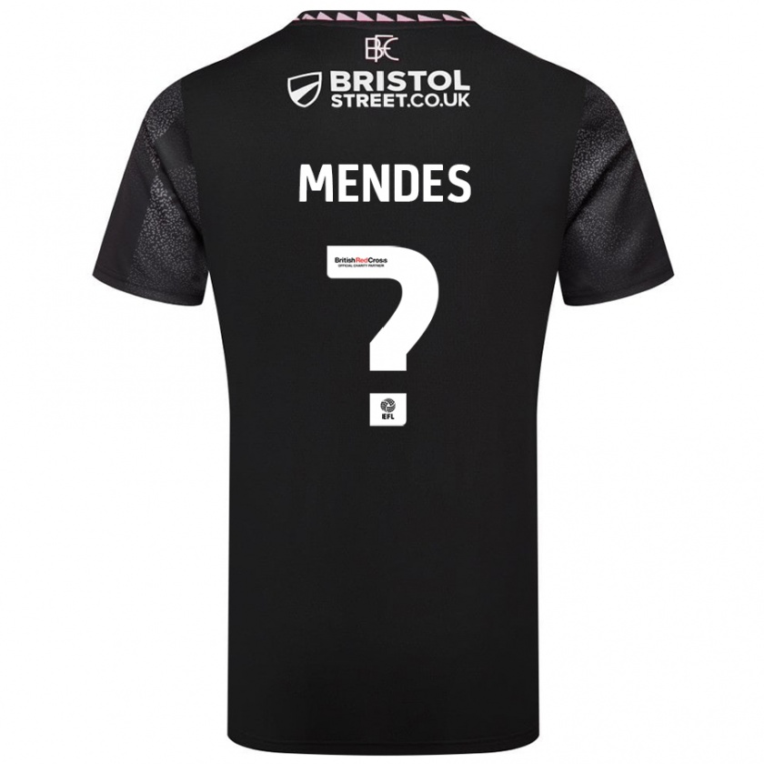 Kandiny Kinder João Mendes #0 Schwarz Auswärtstrikot Trikot 2024/25 T-Shirt Österreich