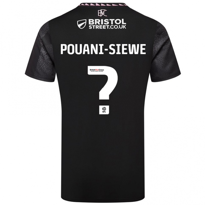 Kandiny Niño Camiseta Brandon Pouani-Siewe #0 Negro 2ª Equipación 2024/25 La Camisa