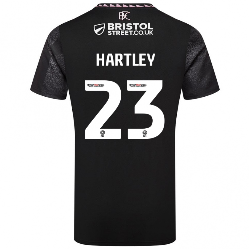 Kandiny Kinder Naomi Hartley #23 Schwarz Auswärtstrikot Trikot 2024/25 T-Shirt Österreich