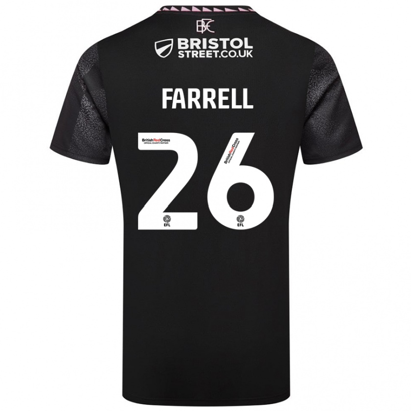 Kandiny Niño Camiseta Lucy Farrell #26 Negro 2ª Equipación 2024/25 La Camisa