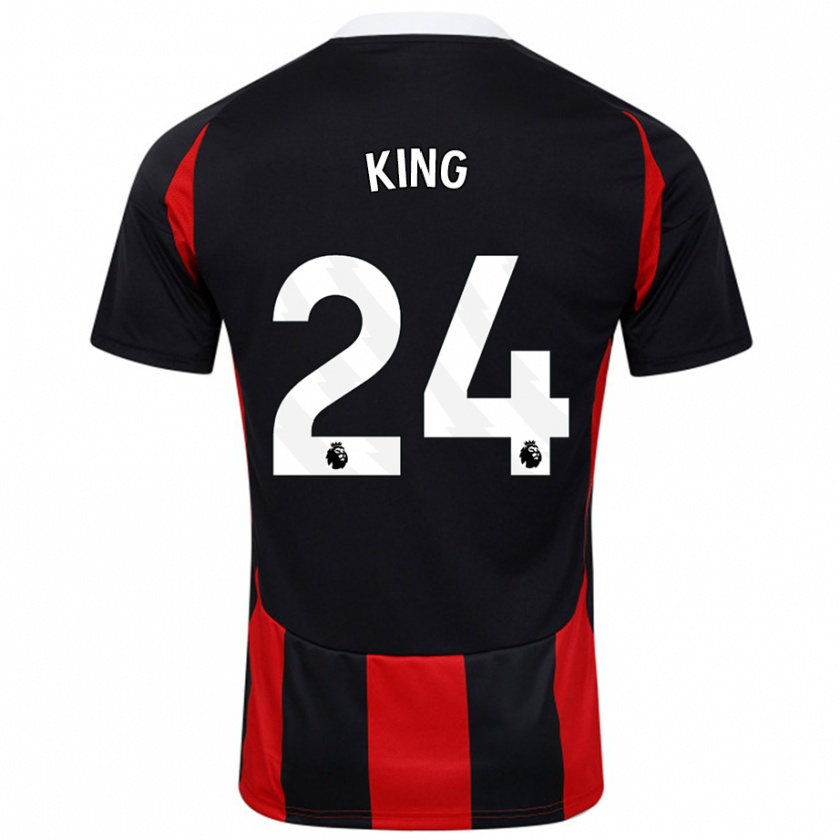 Kandiny Niño Camiseta Joshua King #24 Negro Rojo 2ª Equipación 2024/25 La Camisa