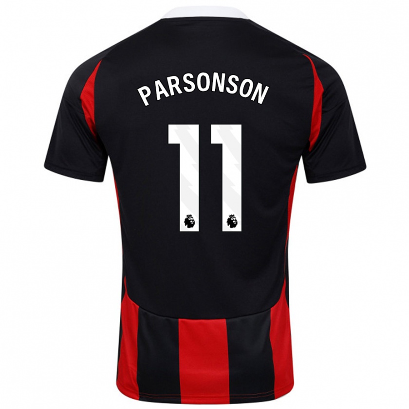 Kandiny Kinder Madi Parsonson #11 Schwarz Rot Auswärtstrikot Trikot 2024/25 T-Shirt Österreich