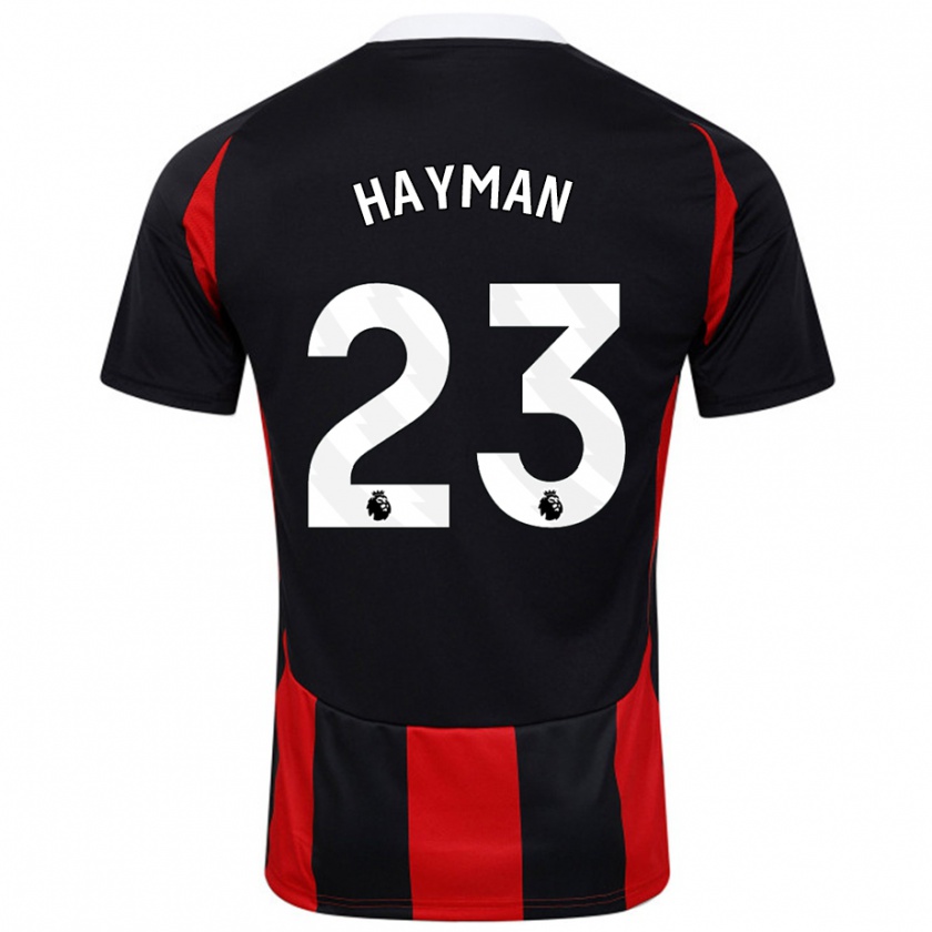 Kandiny Kinderen Alex Hayman #23 Zwart Rood Uitshirt Uittenue 2024/25 T-Shirt België