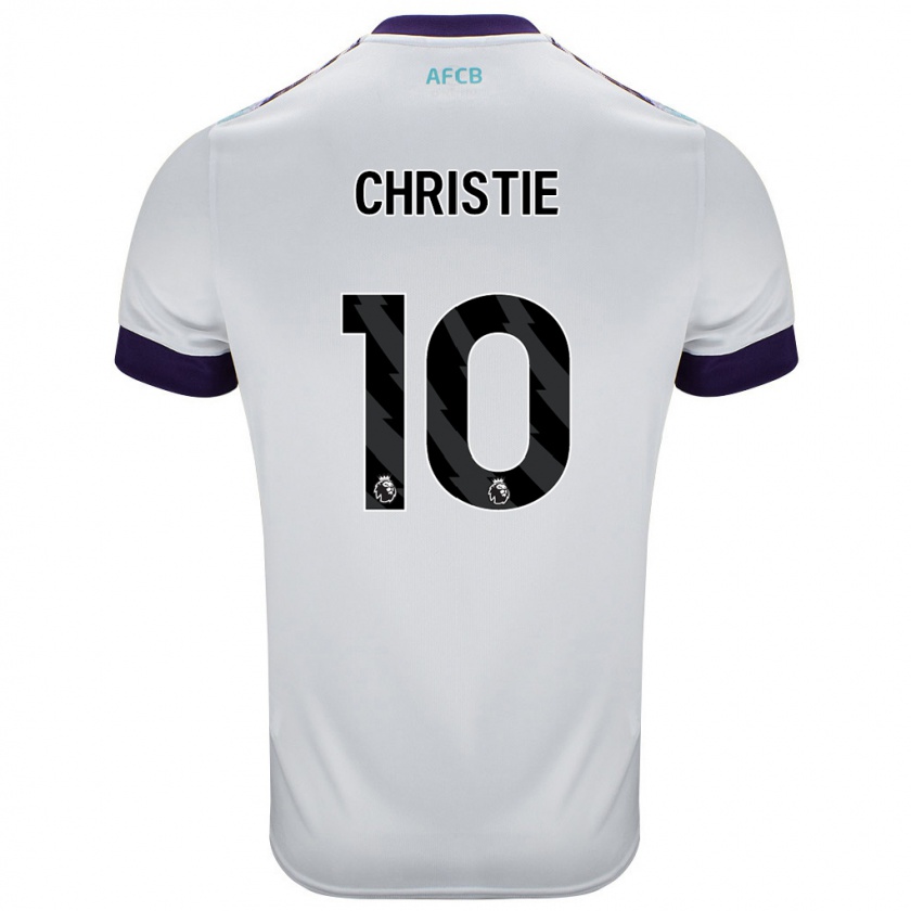 Kandiny Kinderen Ryan Christie #10 Wit Groen Paars Uitshirt Uittenue 2024/25 T-Shirt België