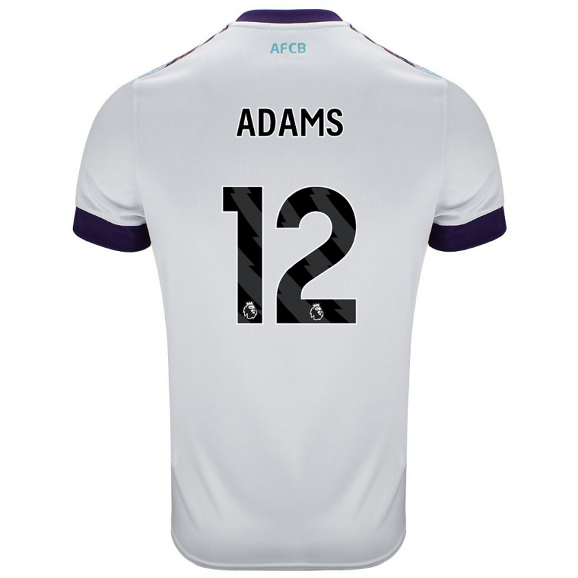 Kandiny Niño Camiseta Tyler Adams #12 Blanco Verde Púrpura 2ª Equipación 2024/25 La Camisa México