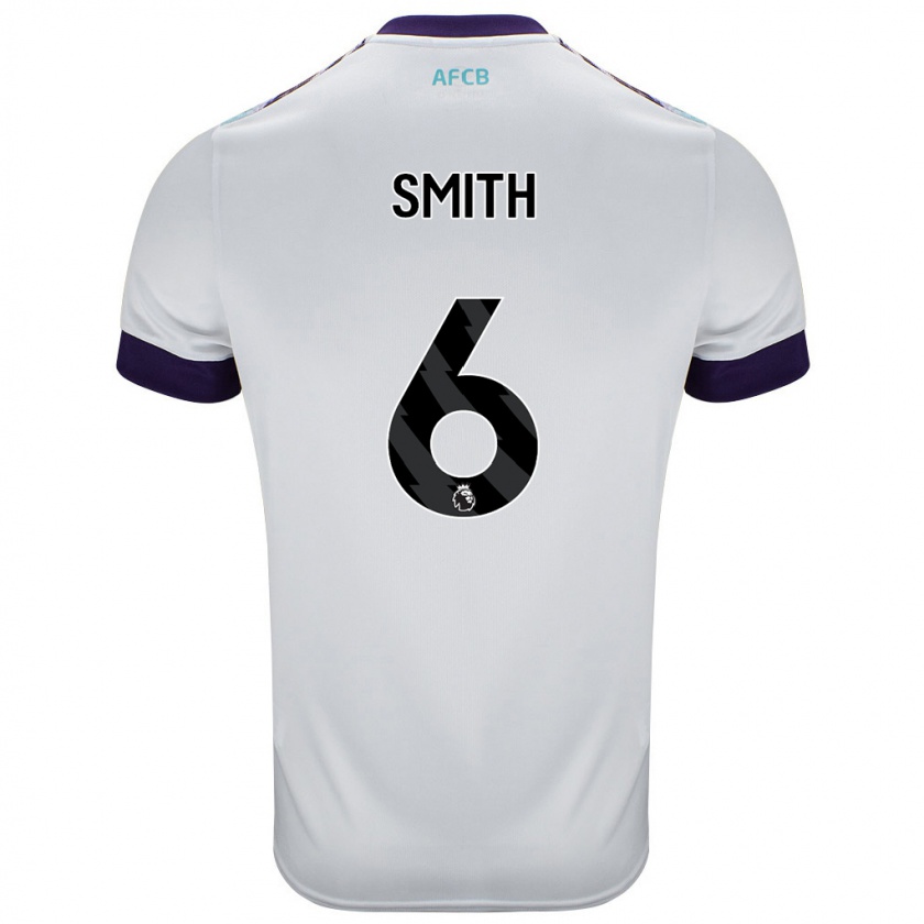 Kandiny Bambino Maglia Maisy Smith #6 Bianco Verde Viola Kit Gara Away 2024/25 Maglietta