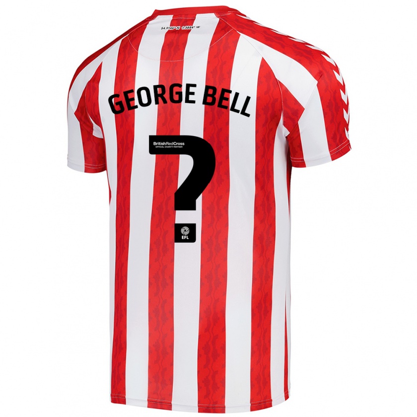 Kandiny Heren George Bell #0 Rood Wit Thuisshirt Thuistenue 2024/25 T-Shirt