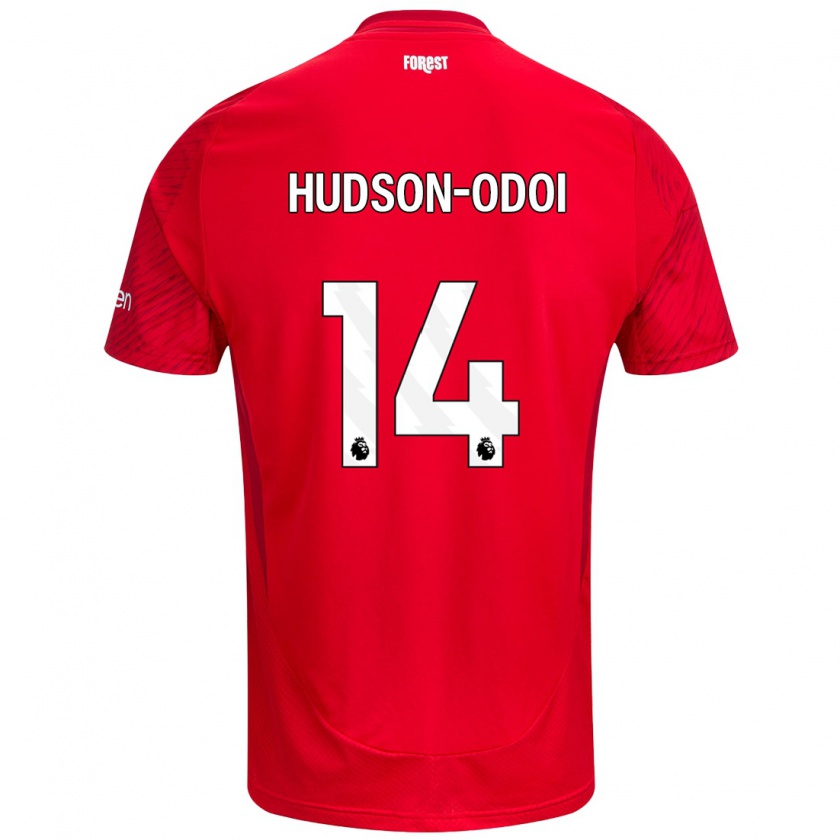 Kandiny Heren Callum Hudson-Odoi #14 Rood Wit Thuisshirt Thuistenue 2024/25 T-Shirt