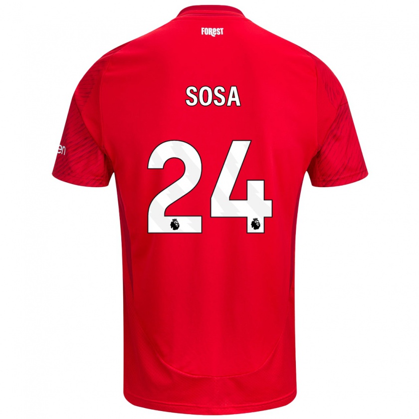 Kandiny Herren Ramón Sosa #24 Rot Weiß Heimtrikot Trikot 2024/25 T-Shirt Österreich