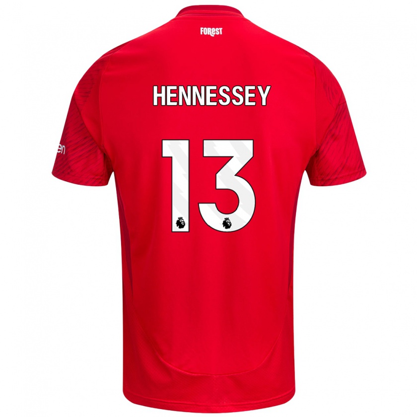 Kandiny Uomo Maglia Wayne Hennessey #13 Rosso Bianco Kit Gara Home 2024/25 Maglietta