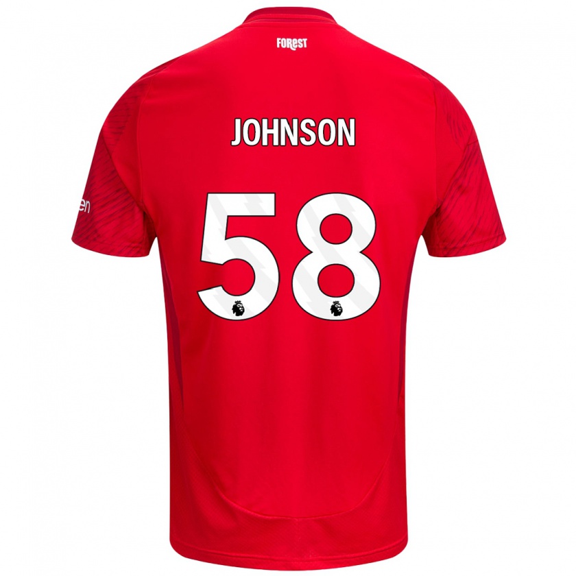 Kandiny Herren Pharrell Johnson #58 Rot Weiß Heimtrikot Trikot 2024/25 T-Shirt Österreich