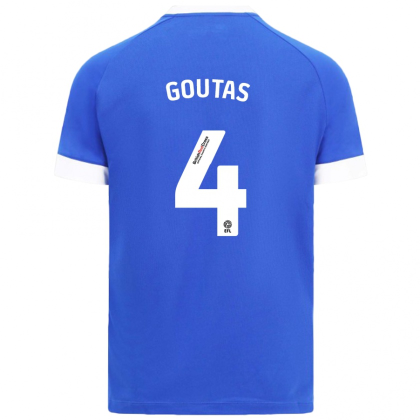 Kandiny Herren Dimitrios Goutas #4 Himmelblau Heimtrikot Trikot 2024/25 T-Shirt Österreich