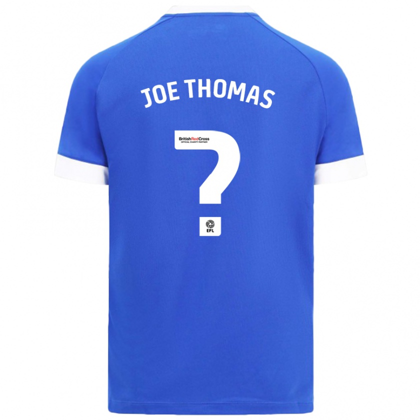 Kandiny Heren Joe Thomas #0 Hemelsblauw Thuisshirt Thuistenue 2024/25 T-Shirt België