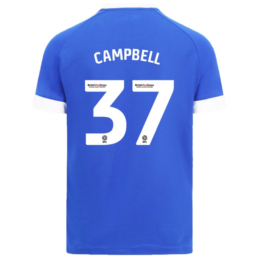 Kandiny Heren Vontae Daley-Campbell #37 Hemelsblauw Thuisshirt Thuistenue 2024/25 T-Shirt