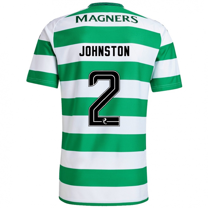 Kandiny Uomo Maglia Alistair Johnston #2 Verde Bianco Kit Gara Home 2024/25 Maglietta