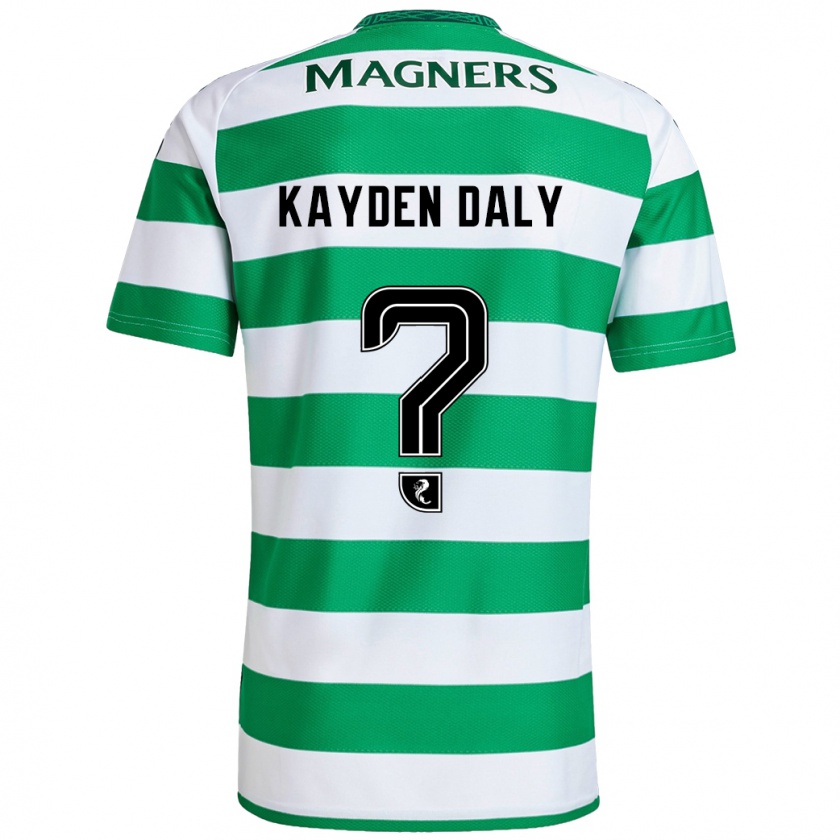 Kandiny Hombre Camiseta Kayden Daly #0 Verde Blanco 1ª Equipación 2024/25 La Camisa México