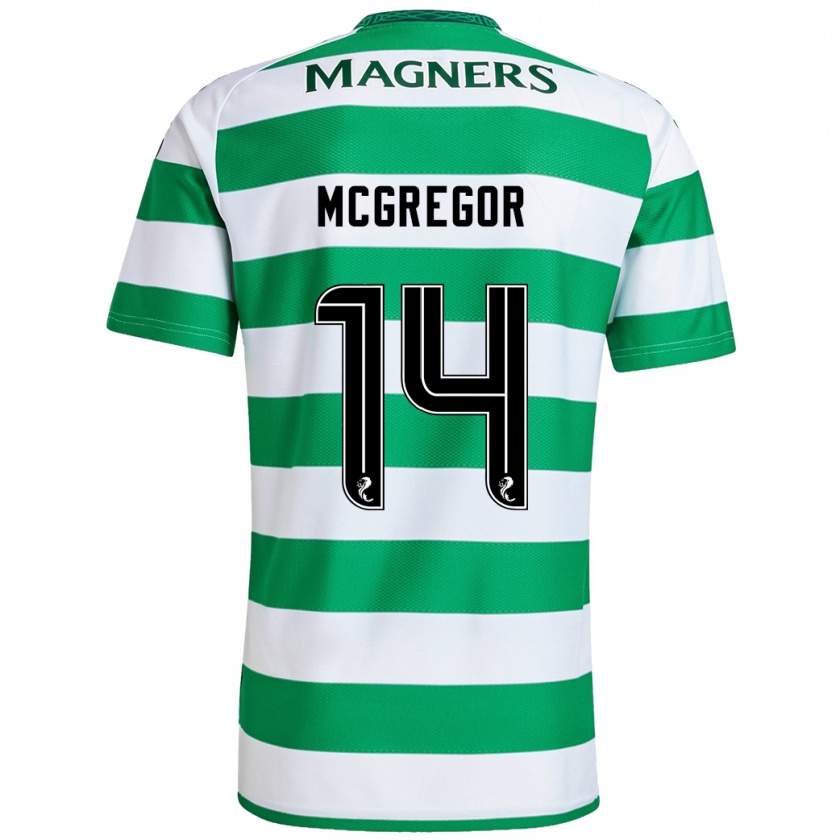 Kandiny Hombre Camiseta Shannon Mcgregor #14 Verde Blanco 1ª Equipación 2024/25 La Camisa